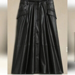 Banana Republic factory VEGAN LEATHER MIDI SKIRT